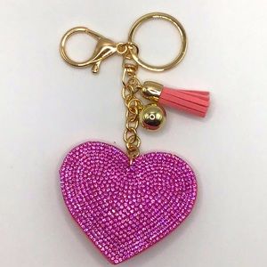 New Heart Puffy Keychain